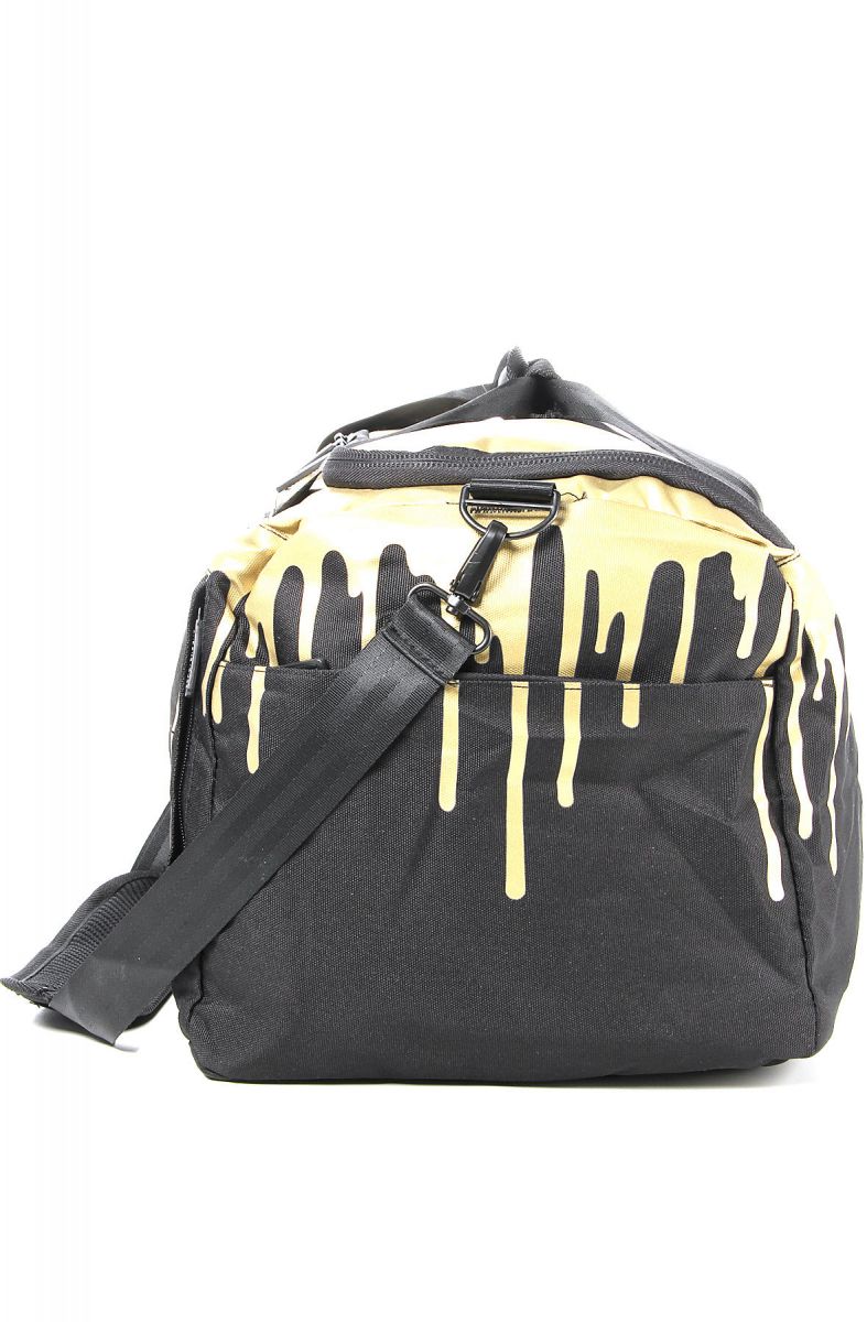 The Sprayground Gold Drips Large Duffle Bag