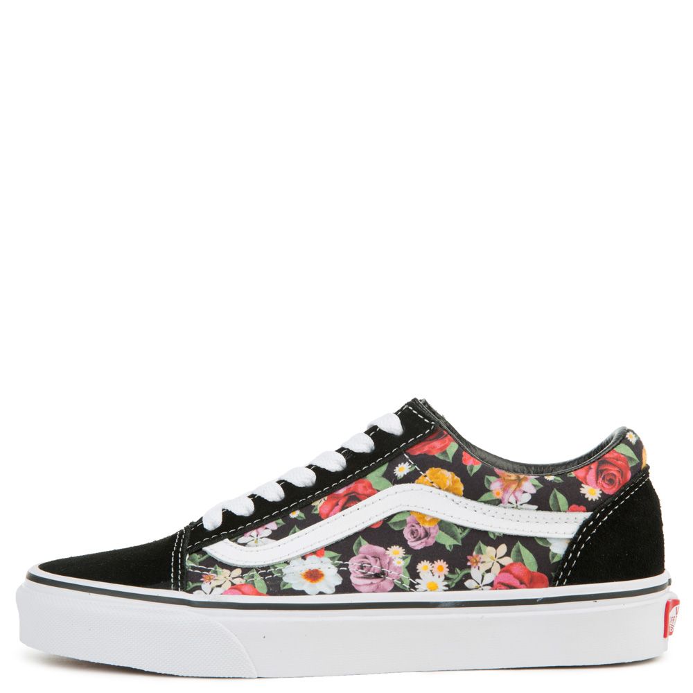 vans old skool cream floral sneakers