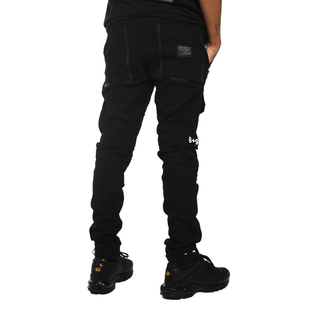 8&9 CLOTHING Strapped Up Slim Utility Pant Black PSTRPBLK - Karmaloop