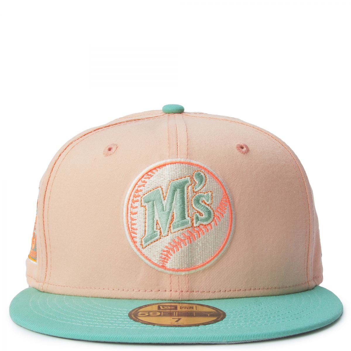 NEW ERA CAPS Seattle Mariners Peach Mint 59FIFTY Fitted Hat 70725913 Karmaloop