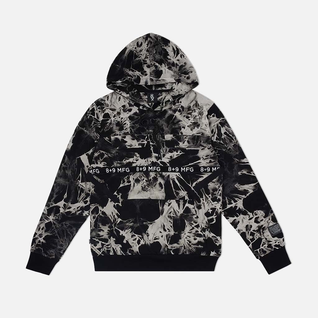 8&9 MFG CO Strapped Up Slim Fleece Hoodie Oreo Tie Dye 8A9-333715 ...