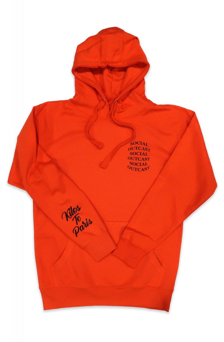 KILOS TO PARIS Social Outcast V2 Hoodie in Orange KLSOCIALBULGE_ORNG ...