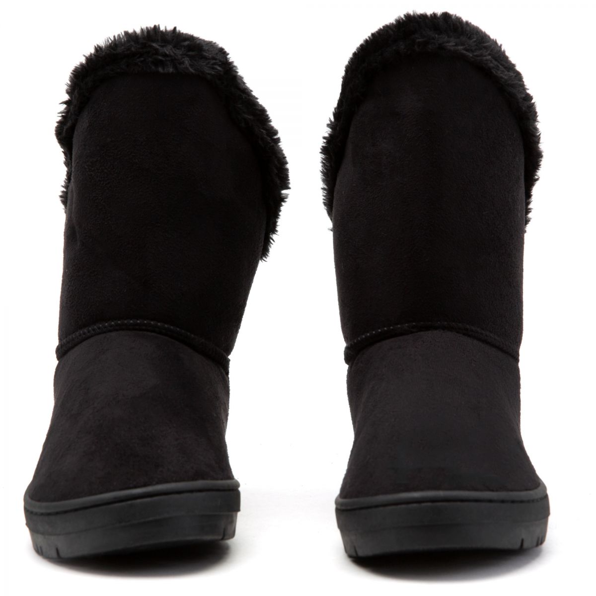 casual flat boots with fur