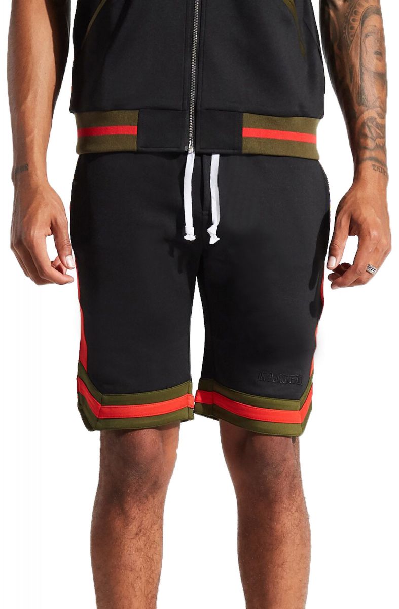 James Red Stripe Button Shorts main image 1