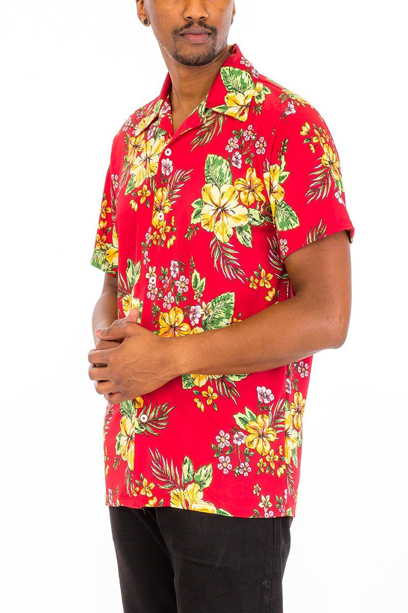 floral mens button down shirt