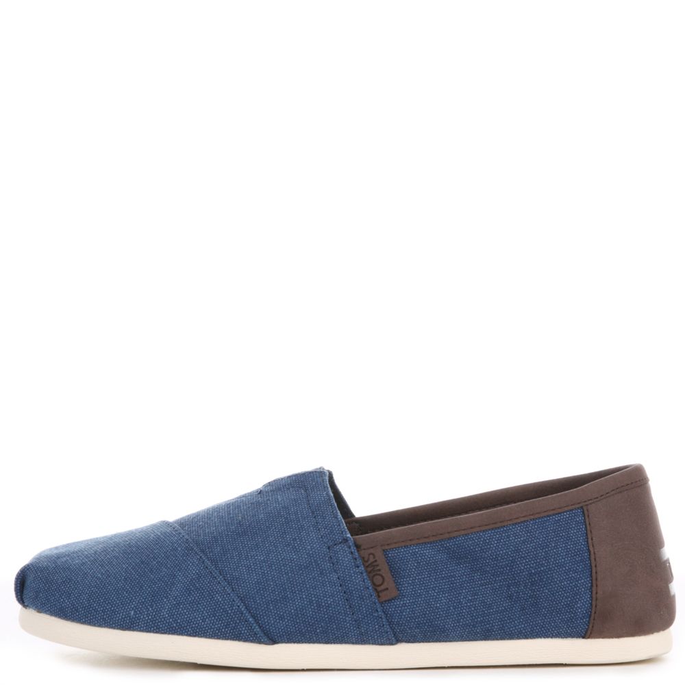 toms navy washed canvas women's classics