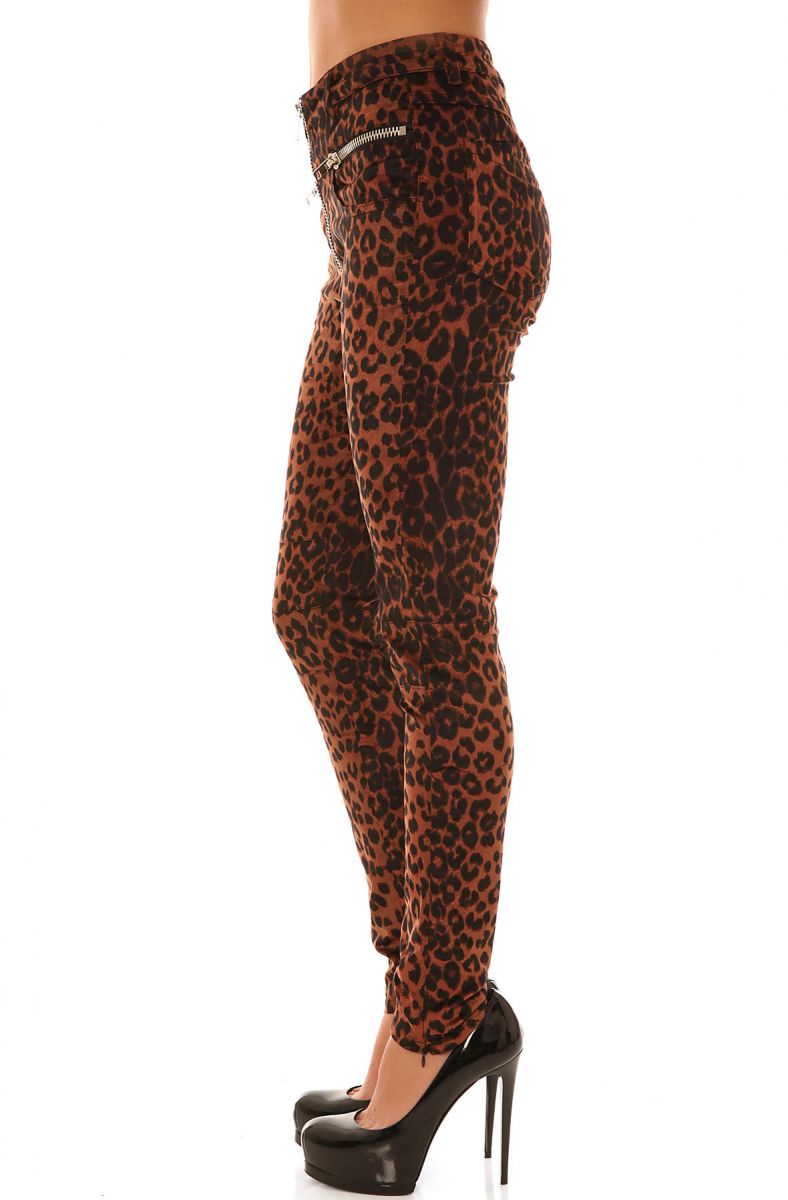 leopard velvet pants