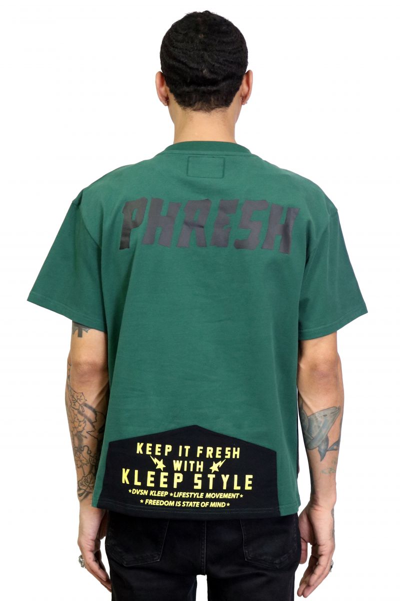 Michigan State University Spartans Basic Block Brother Premium Cotton Short Sleeve T Shirt - Forest Green