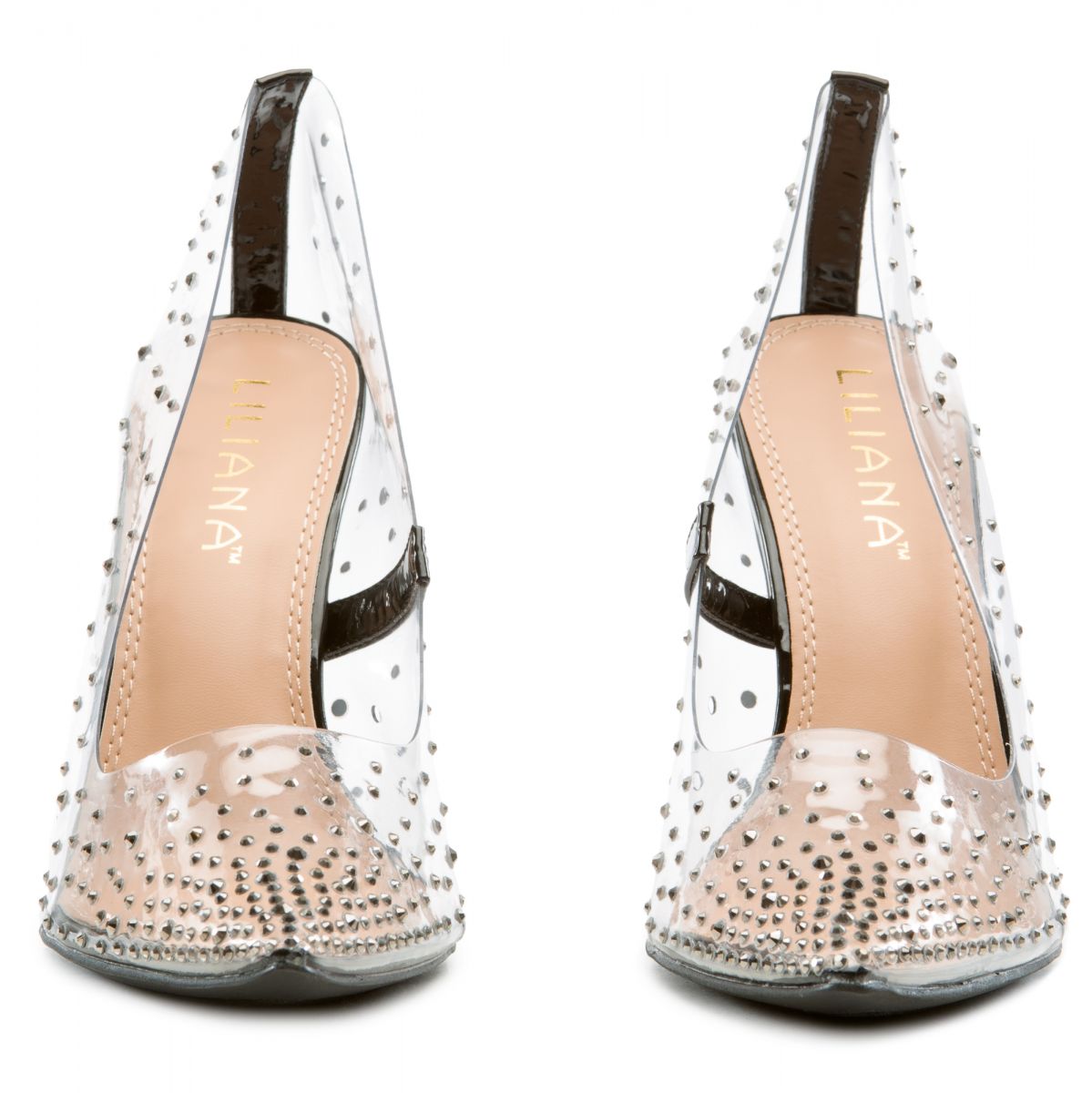 pointy toe clear heels