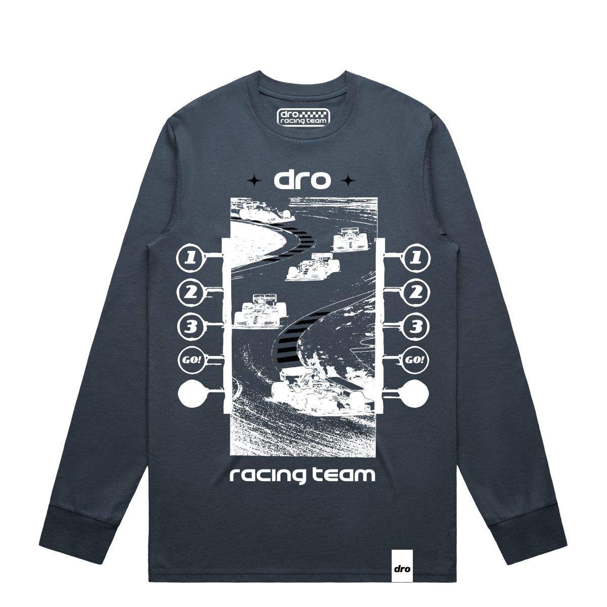 DRO Formula Long Sleeve Tee - Petrol Blue LS-FORMULA-RED-PETROLBULE ...