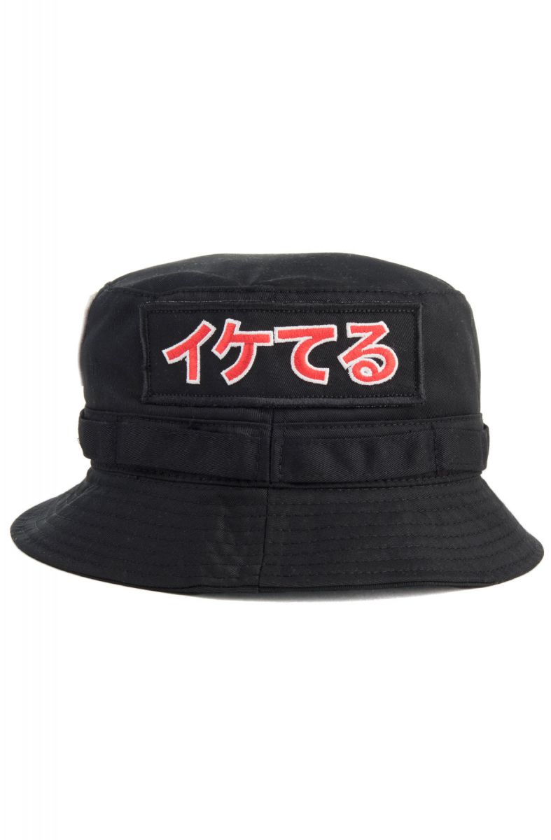 The Loose Translation Patch Bucket Hat in Black
