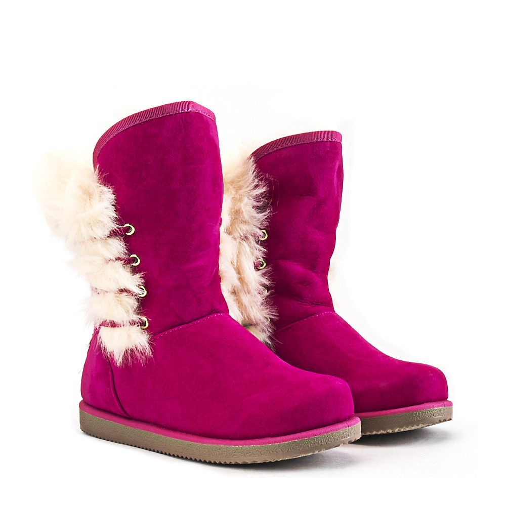 Toddler pink fur clearance boots