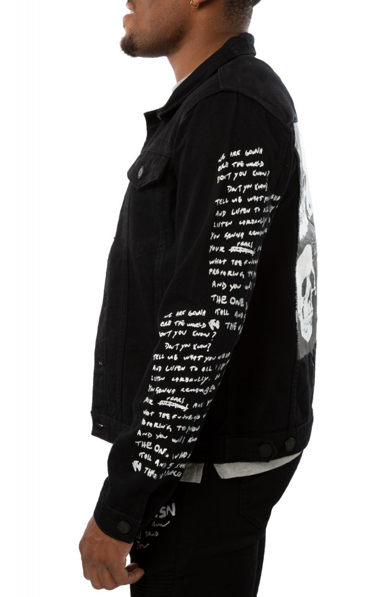 REASON Skull Denim Jacket U1404BLK Karmaloop