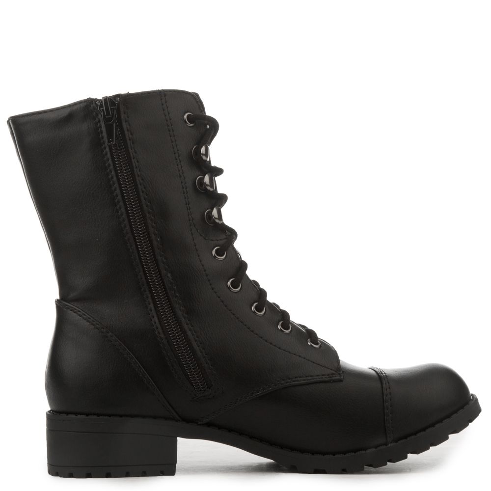 SODA Footer-S Lace-Up Combat Boot BLACK FD FOOTER-S/BLACK - PLNDR