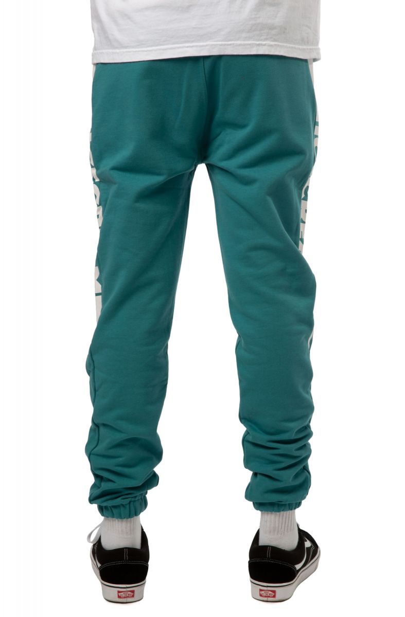 teal blue joggers