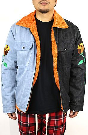 sherpa split jacket denim 1st class