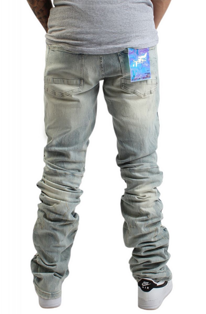 SMOKE RISE Milky Way Flared Jeans JP24622SK-MBLUE - Karmaloop