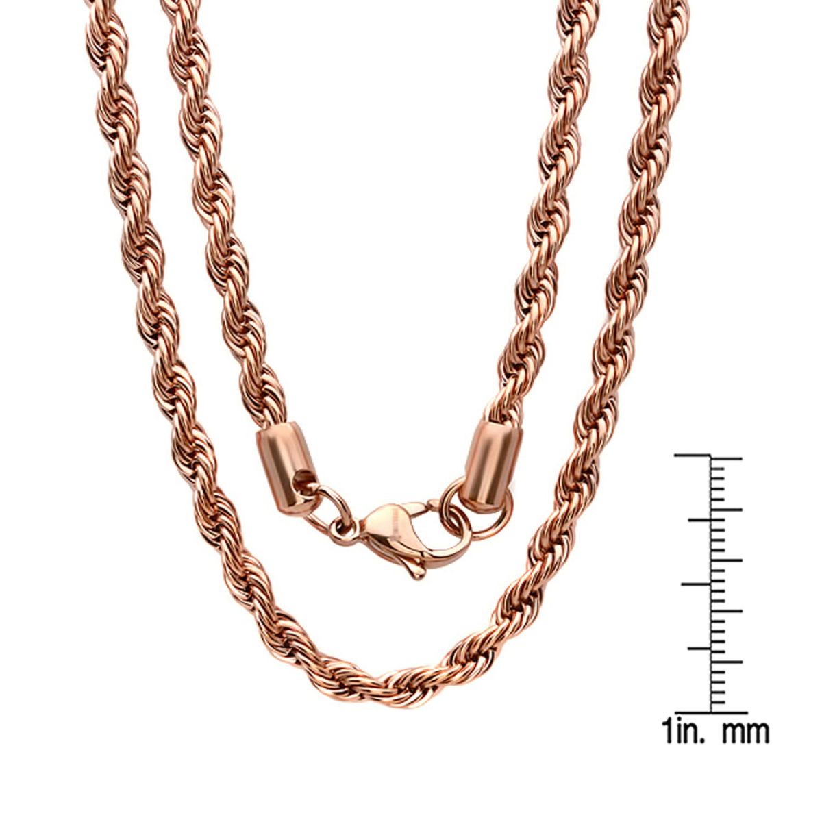 STEELTIME Twisted Rope Chain Necklace 683-003-N-BLACK - Karmaloop