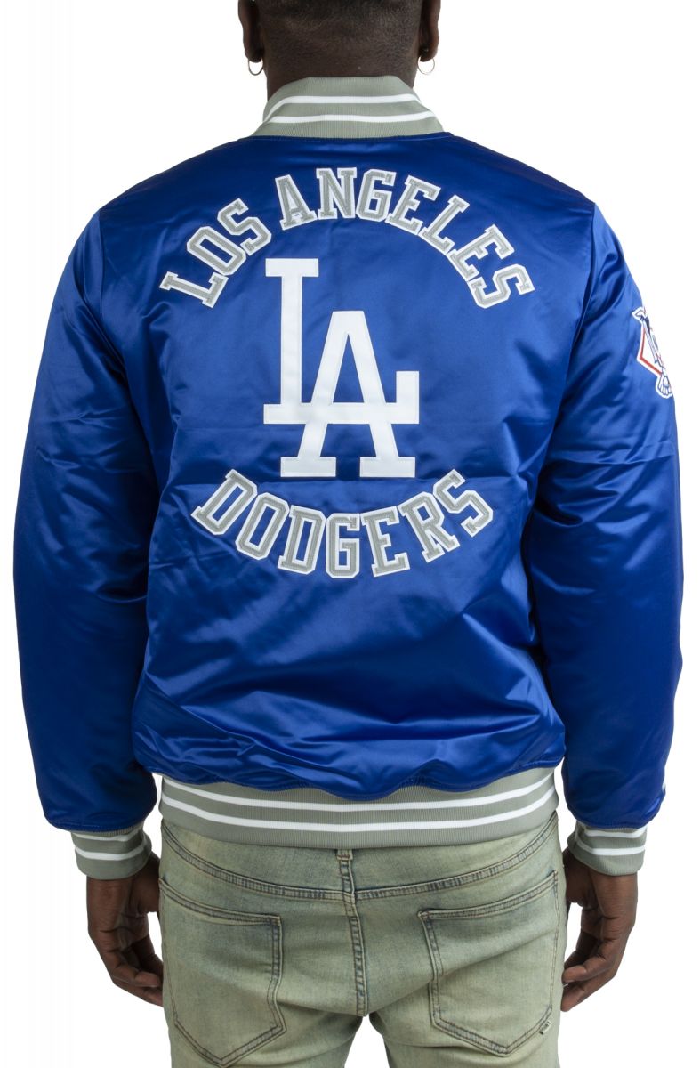 Mitchell & Ness Los Angeles Dodgers Heavyweight Satin Jacket Royal Blue