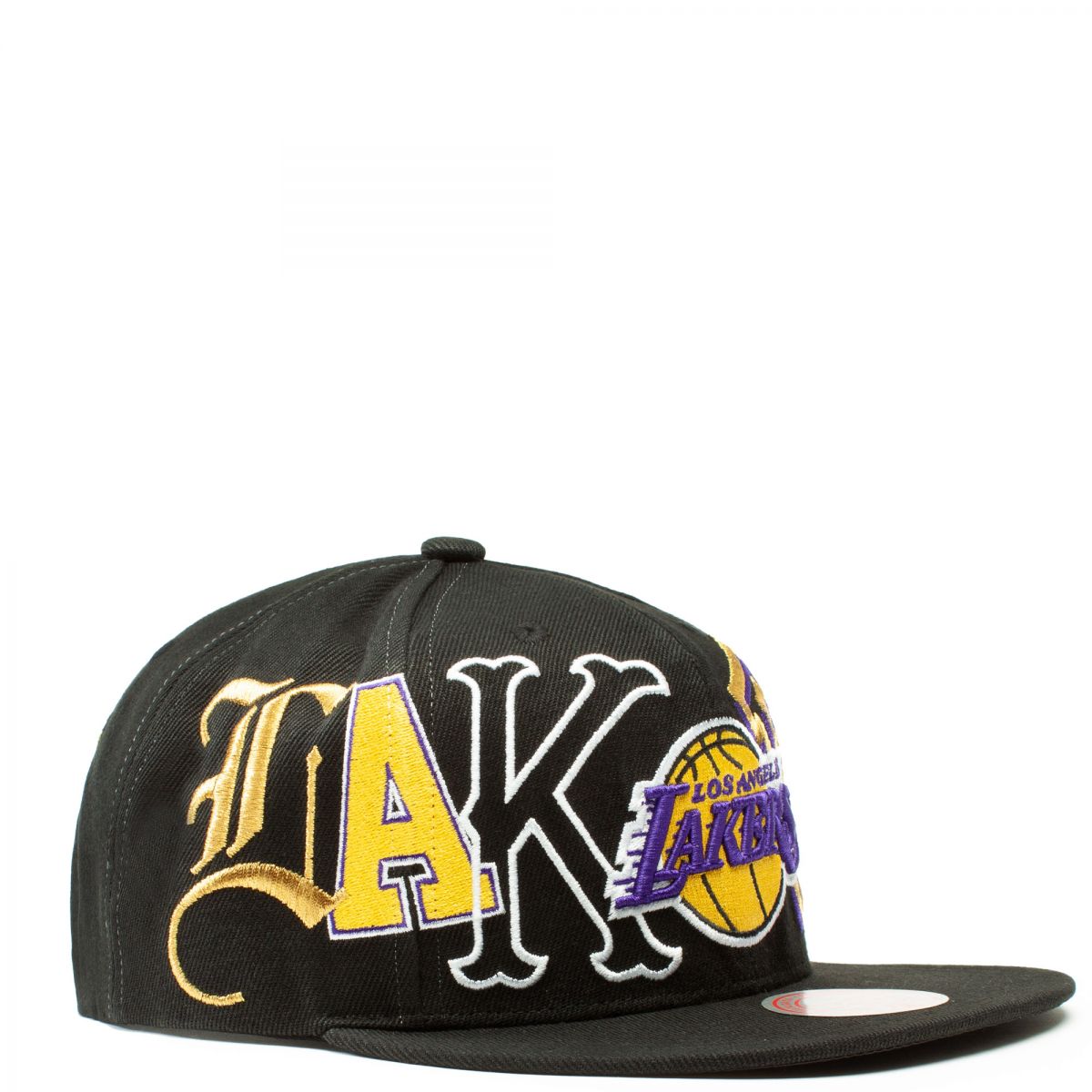 Mitchell & Ness Los Angeles Lakers Black Hype Type Snapback Hat