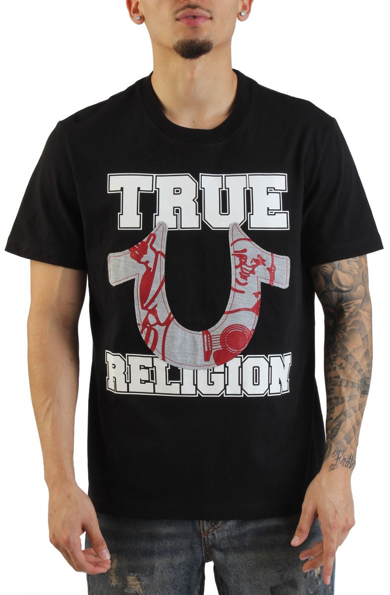 TRUE RELIGION Terry Horseshoe Applique T-Shirt 109531-1001 - Karmaloop