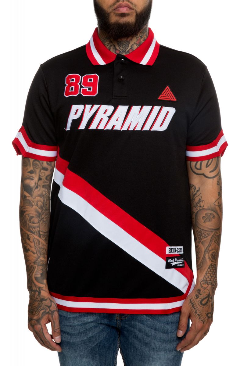 BLACK PYRAMID The 89 Polo in Black Y1161244 BLK PLNDR