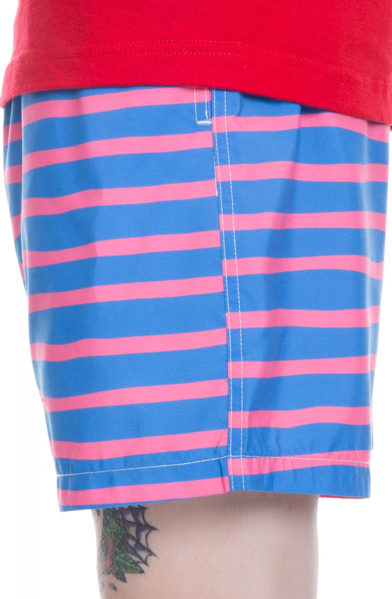 Boardies Apparel The Double Stripe Boardshorts In Pink And Blue Bs107