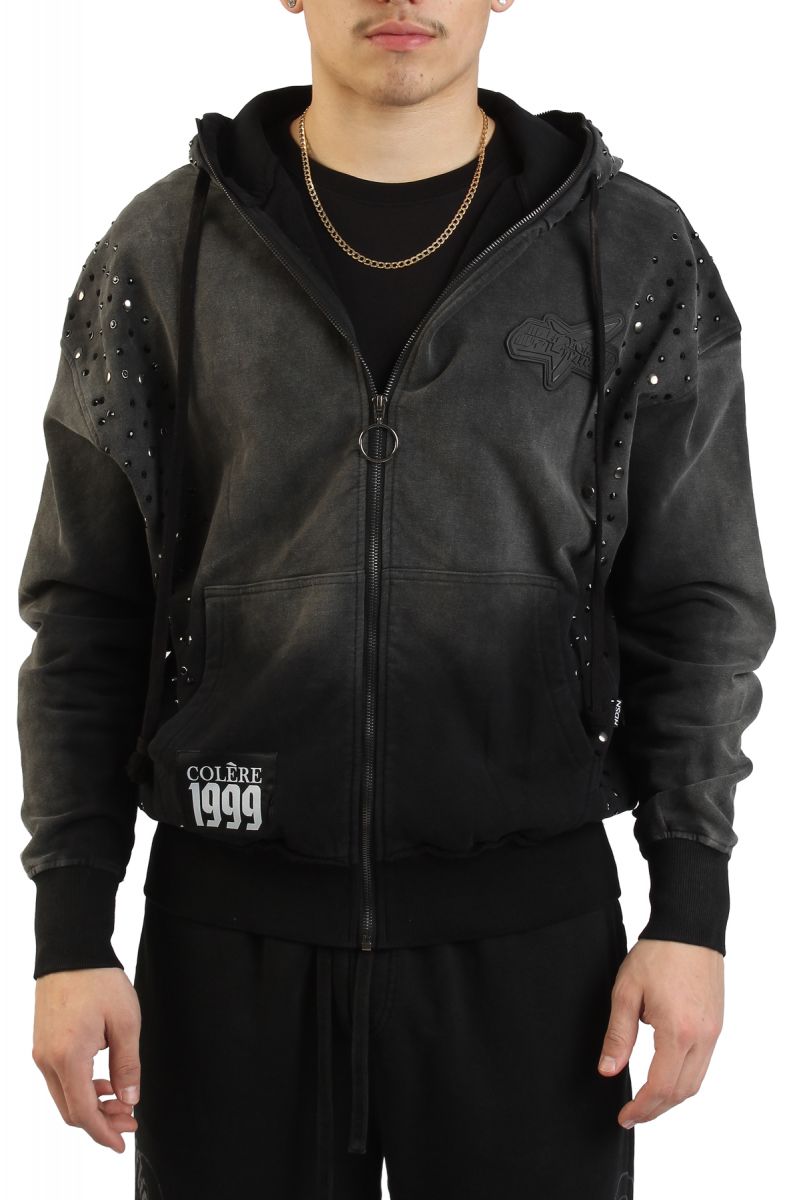 HUDSON Stones Studs Hoodie 637-BLK - Karmaloop