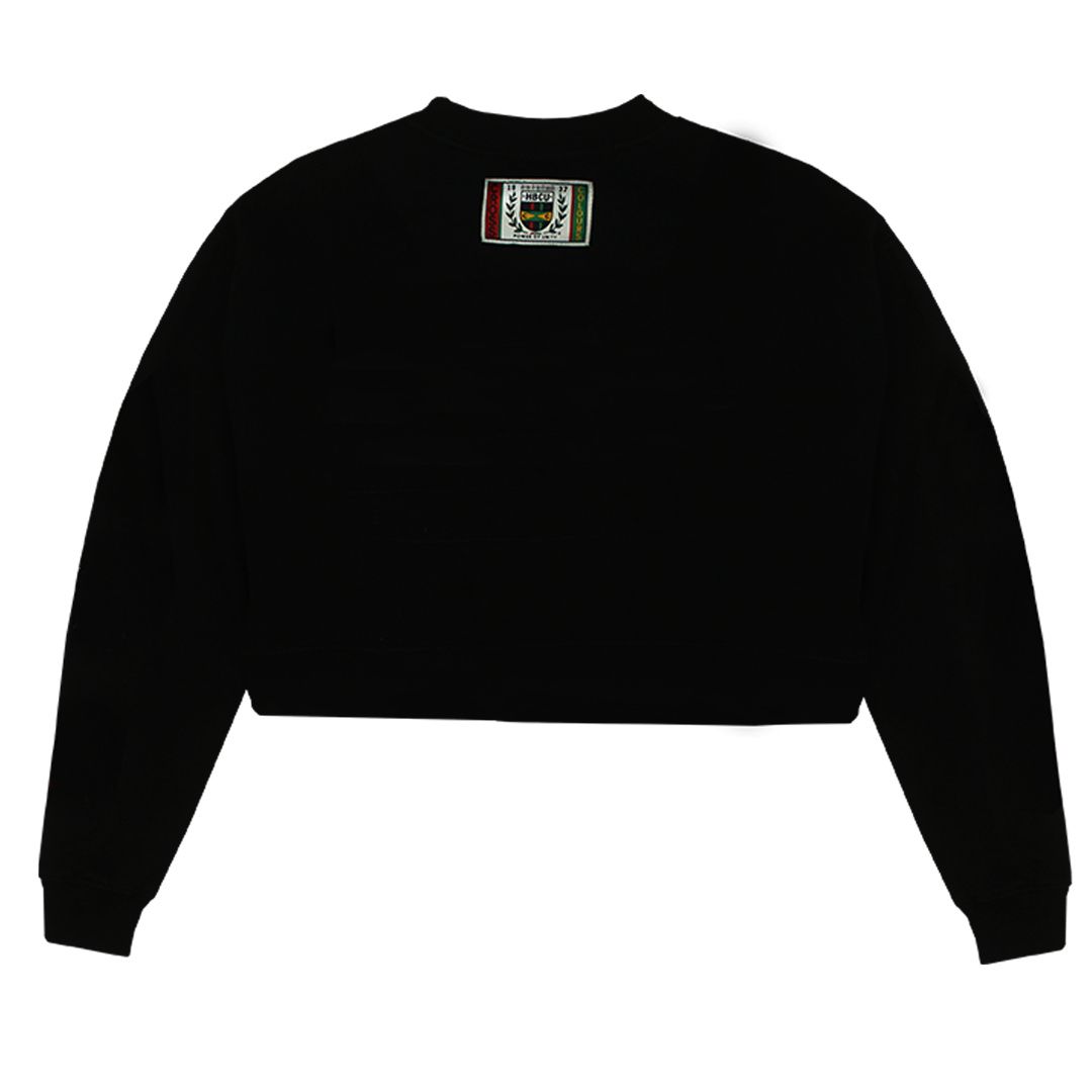 CROSS COLOURS X HBCU Power In Unity Crop Sweatshirt - Black CL80323PIU ...