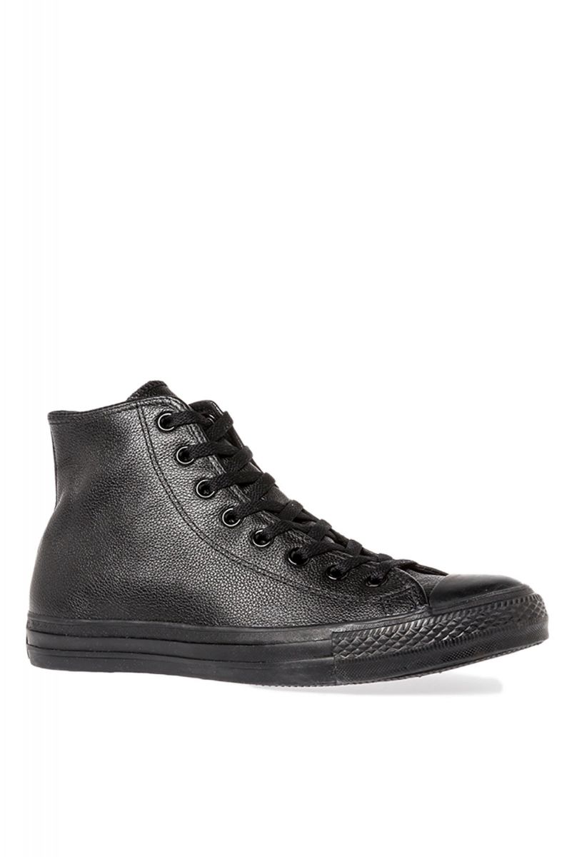 Converse Shoes Chuck Taylor All Star Leather in Monochrome Black
