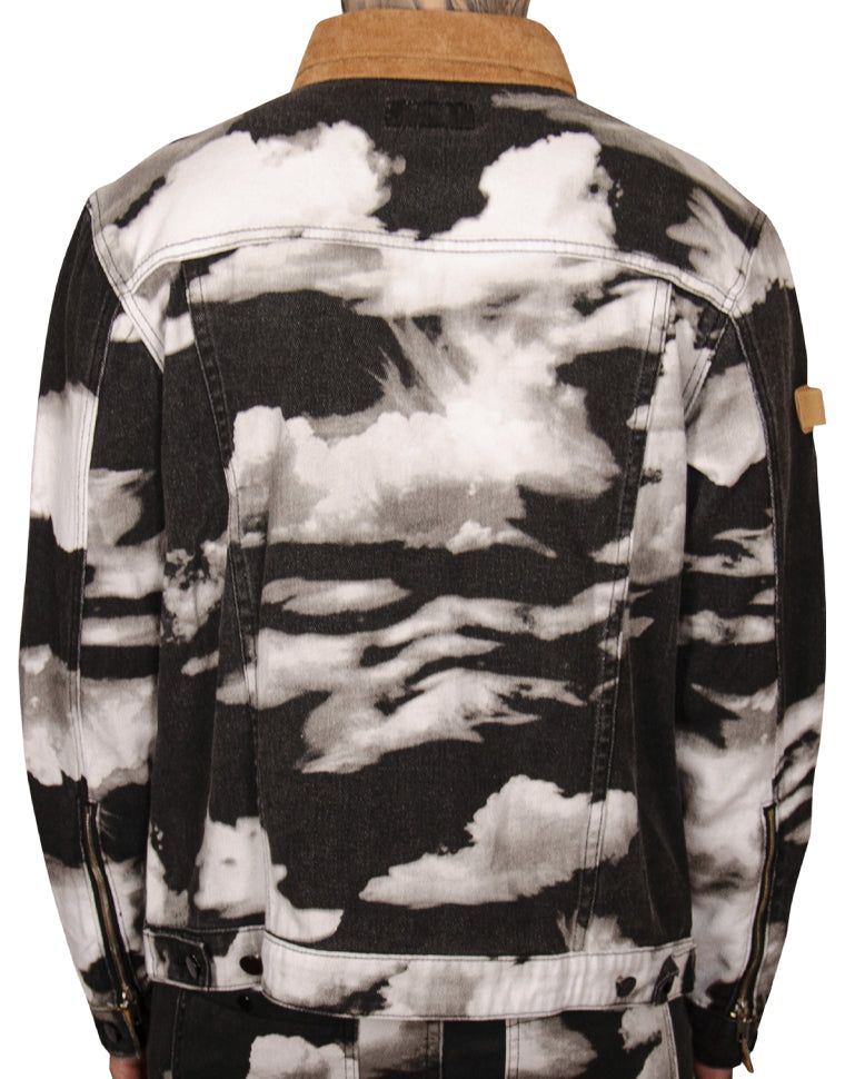 THE HIDEOUT CLOTHING + Rifle Cloud Bleached Denim Jacket HDTCLTHNG ...