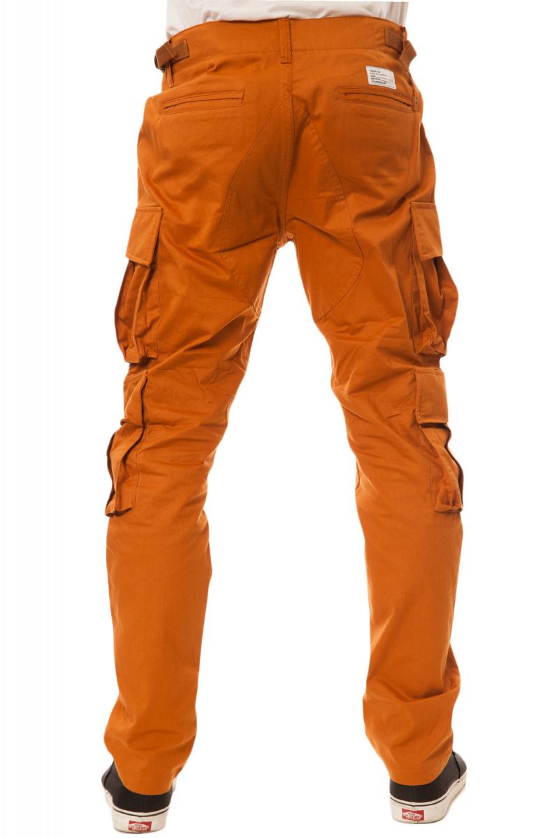 Pull&Bear nylon cargo parachute pants in burnt orange | ASOS