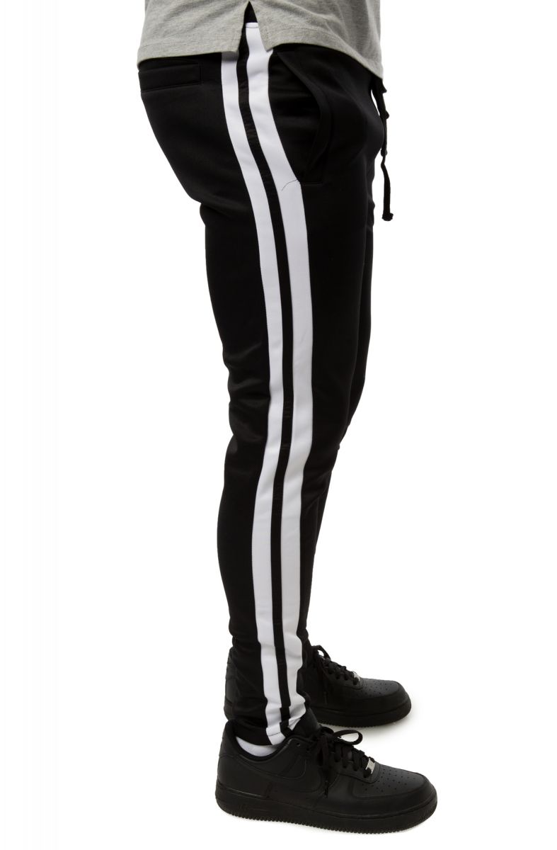 double stripe track pants mens