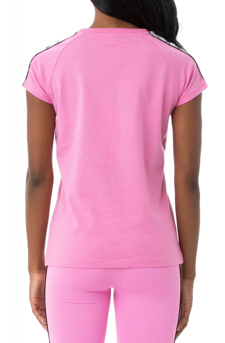 T shirt maglietta da donna in cotone nero da sport street