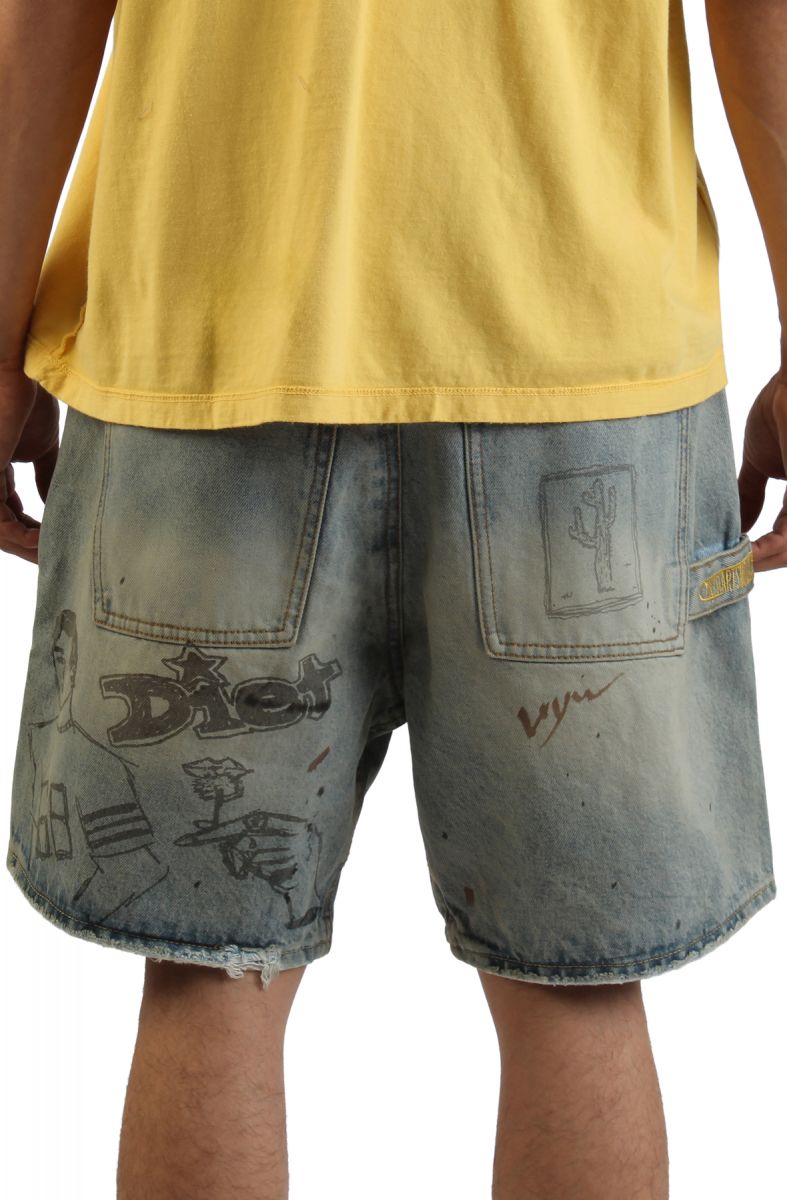DIET STARTS MONDAY Scribble Denim Short DSM-SUM25-065 - Karmaloop