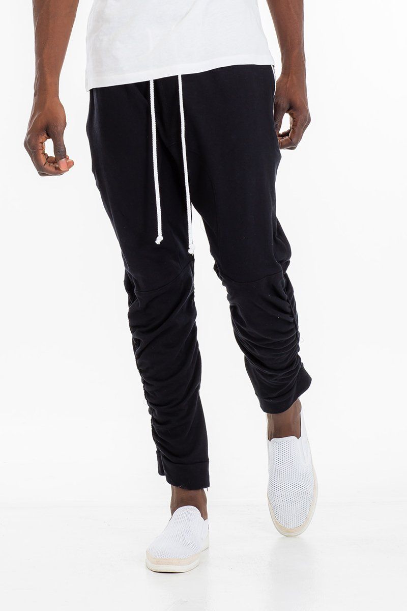WEIV Scrunched Bomber Pant Joggers P101BK - Karmaloop