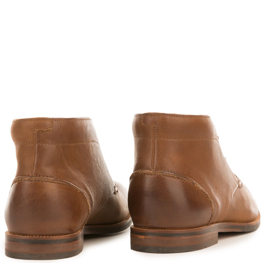 CLARKS Broyd Tan Leather Boots DARK TAN 26123858 - PLNDR