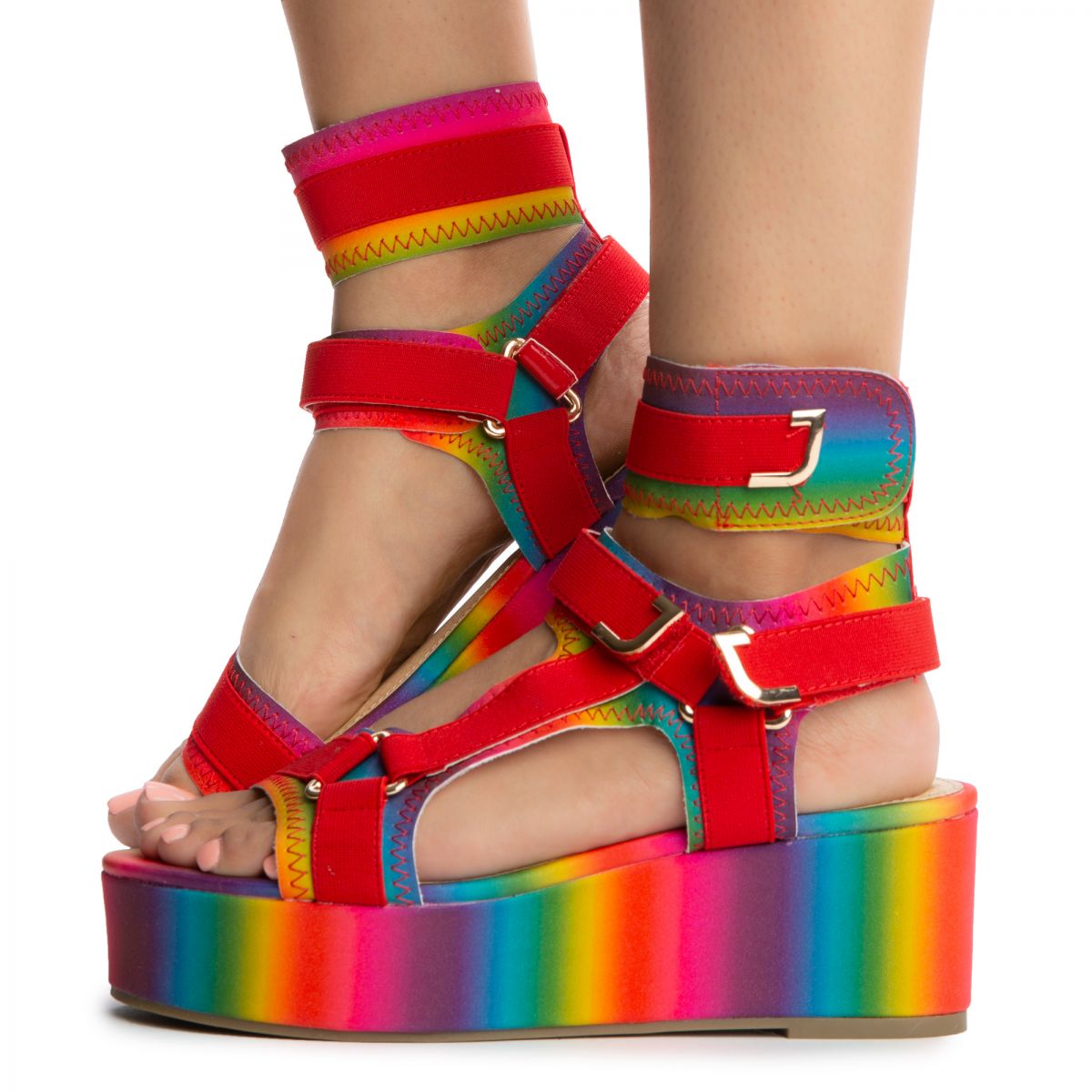 LILIANAS SHOES Barista-3 Wedge Sandals BARISTA-3-RBW2 - Karmaloop