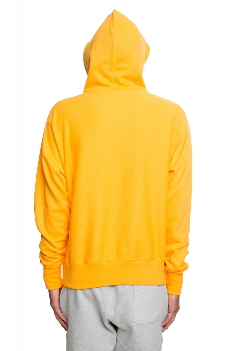 c logo reverse weave hoodie