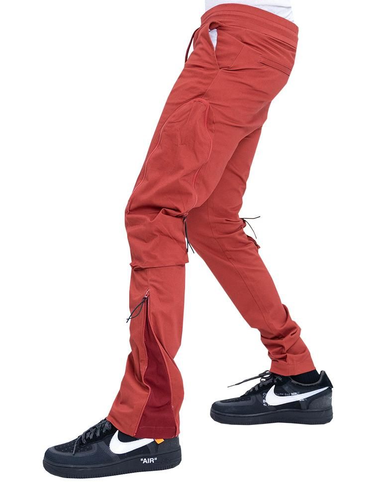 THE HIDEOUT CLOTHING Open Flared Cargo Pants Joggers  HDTCLTHNG-0A1411-SAMBARED - Karmaloop