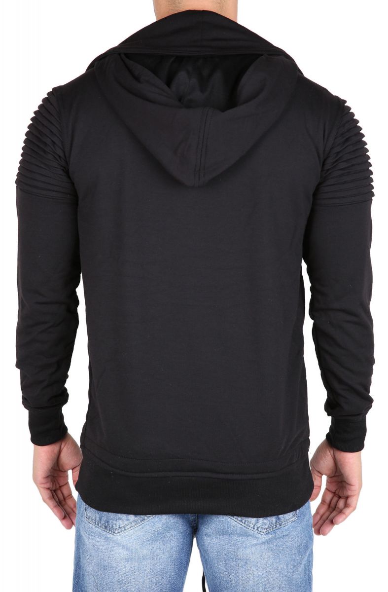 Download The Brix Mock Neck Pullover Hoodie in Black