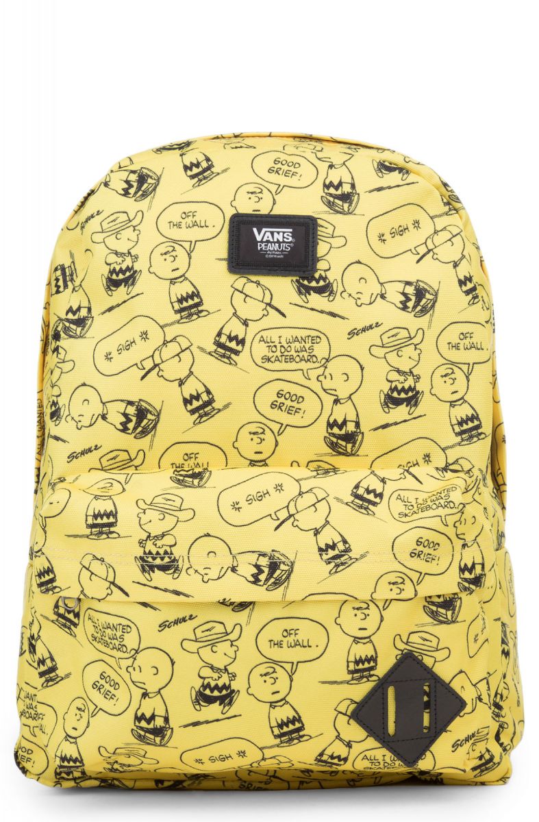 The Vans Charlie Brown Old Skool II Backpack in VN000ONIQHZ-YLW