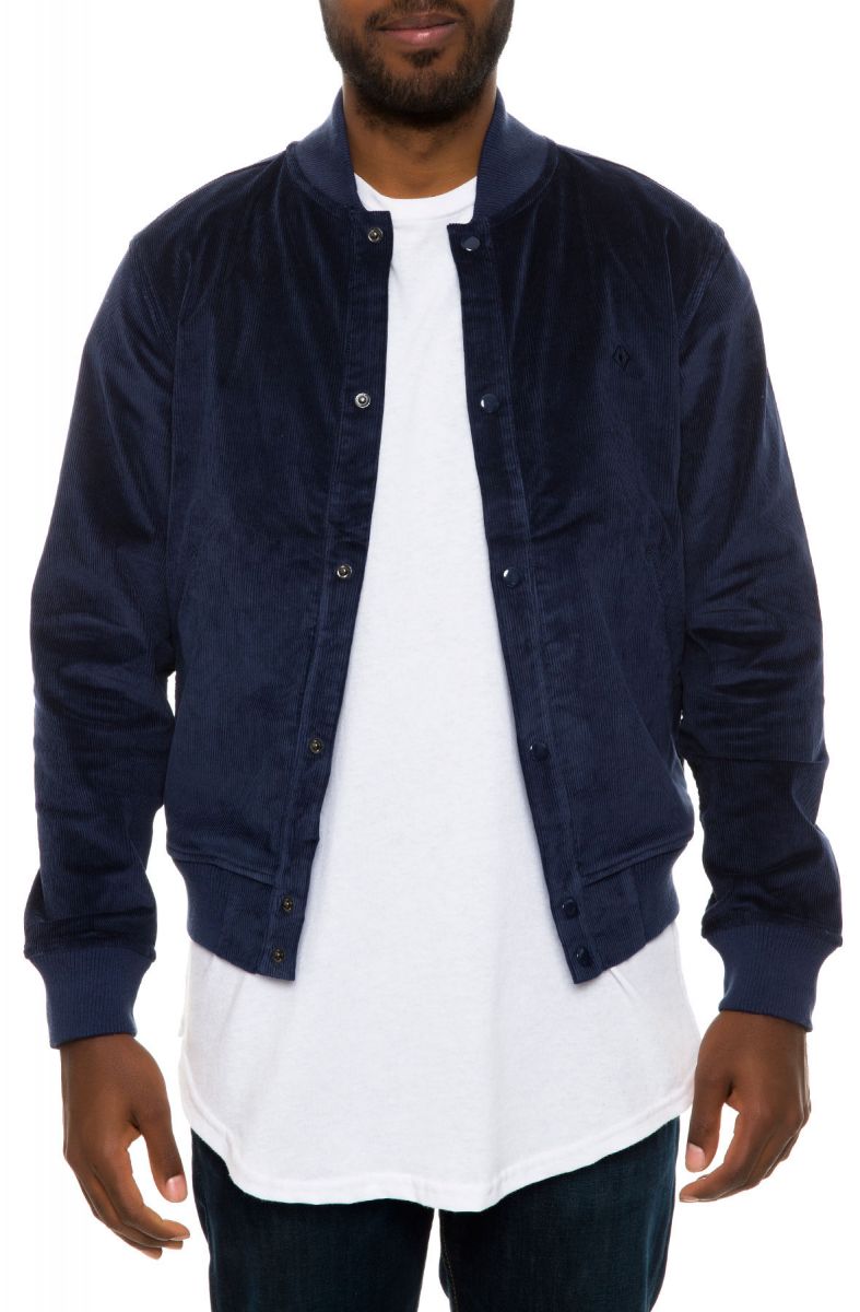 Fairplay Brand Jacket Villa Corduroy Bomber Navy Blue