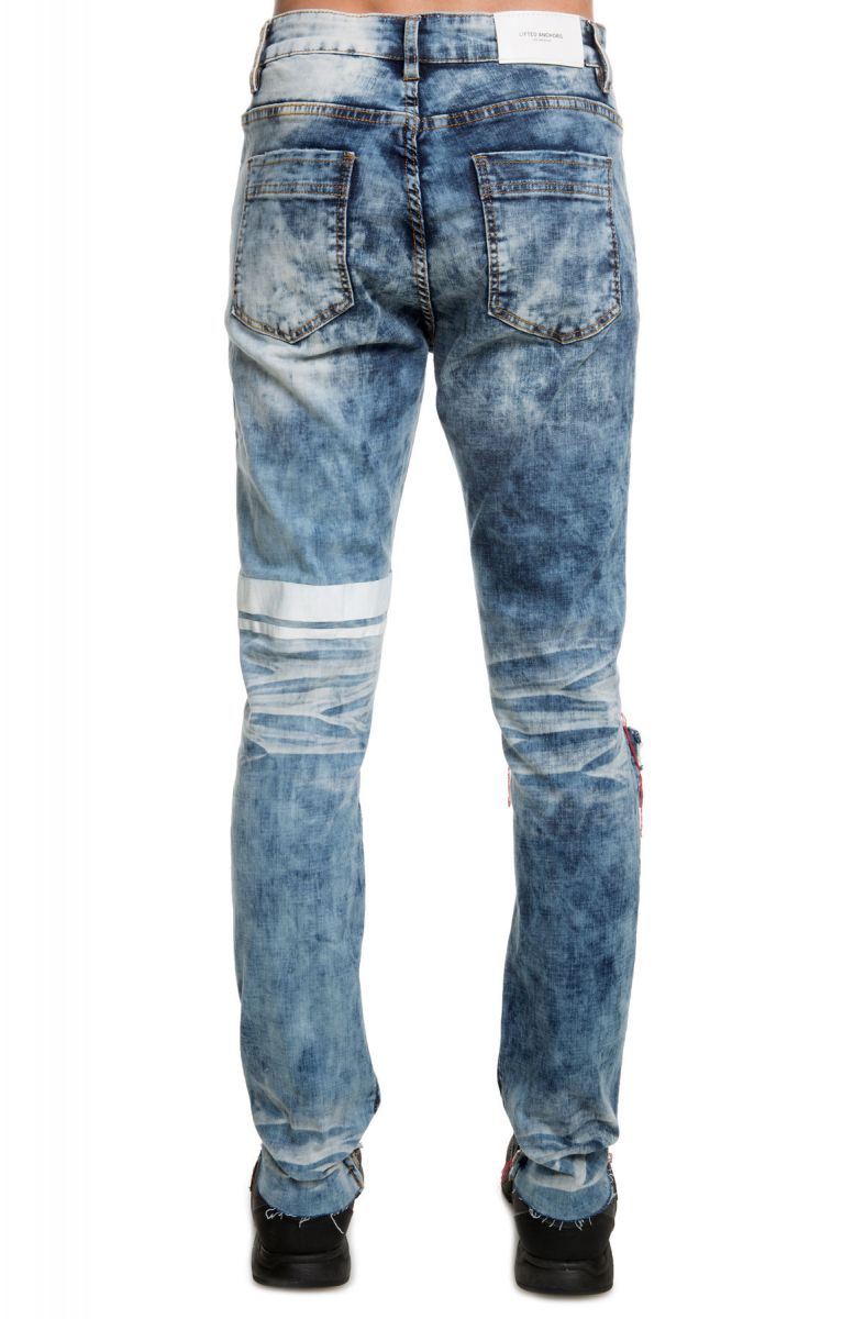 LIFTED ANCHORS The Jude Distressed Denim in Vintage Blue Wash LAFA18 ...