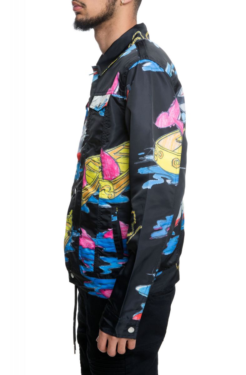 PINK DOLPHIN The Sail Away Jacket in Black OH11805SAJBL Karmaloop