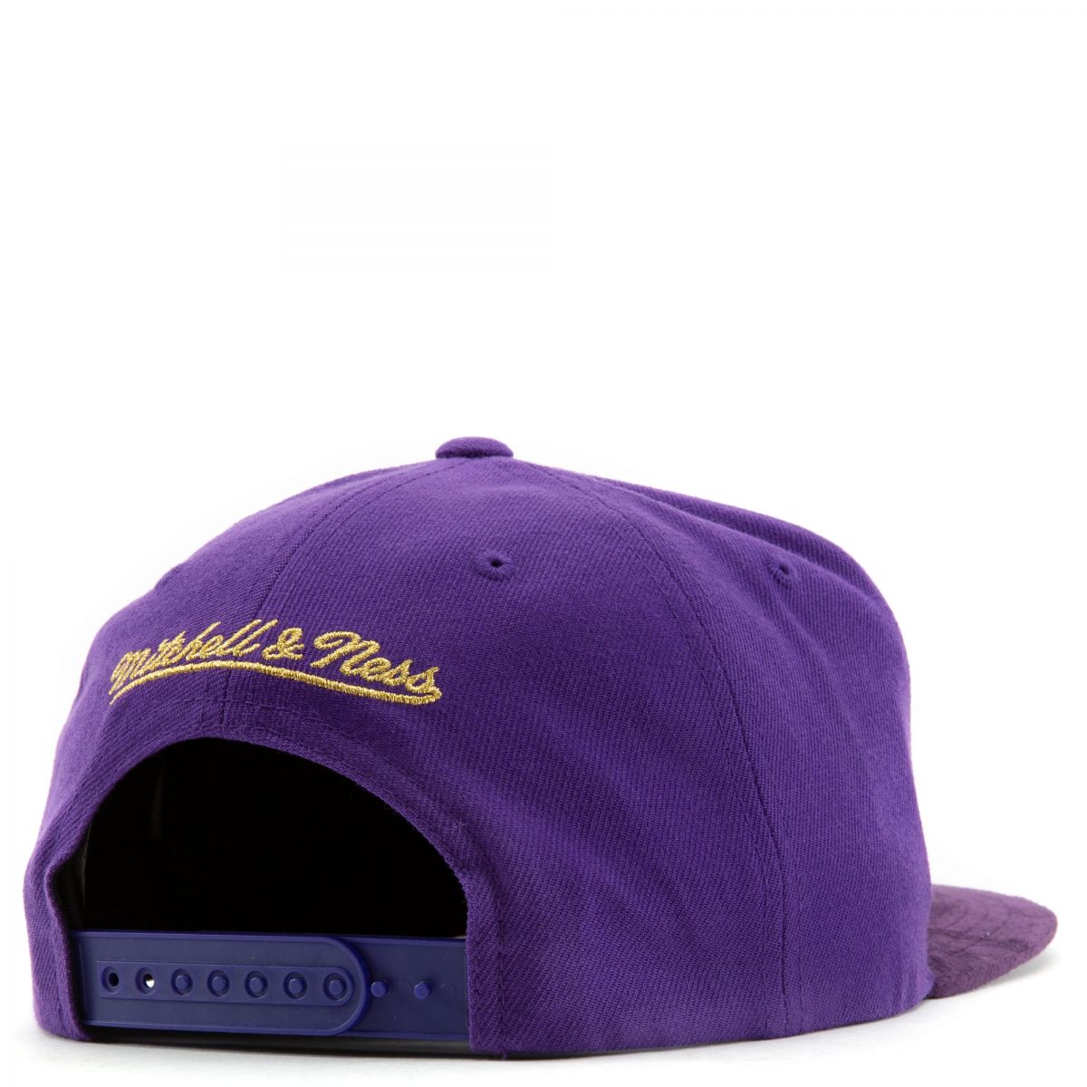 Los Angeles Lakers Purple Script Mitchell & Ness Snapback Hat