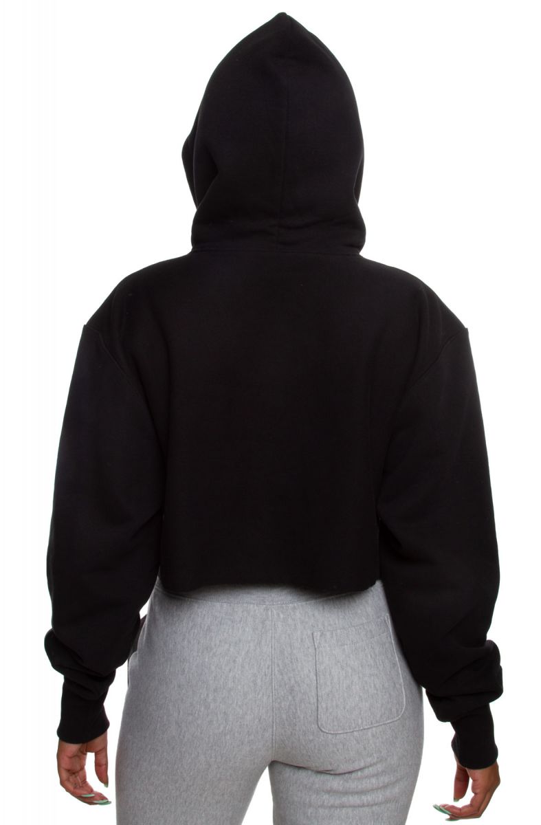 reverse weave cropped hoodie