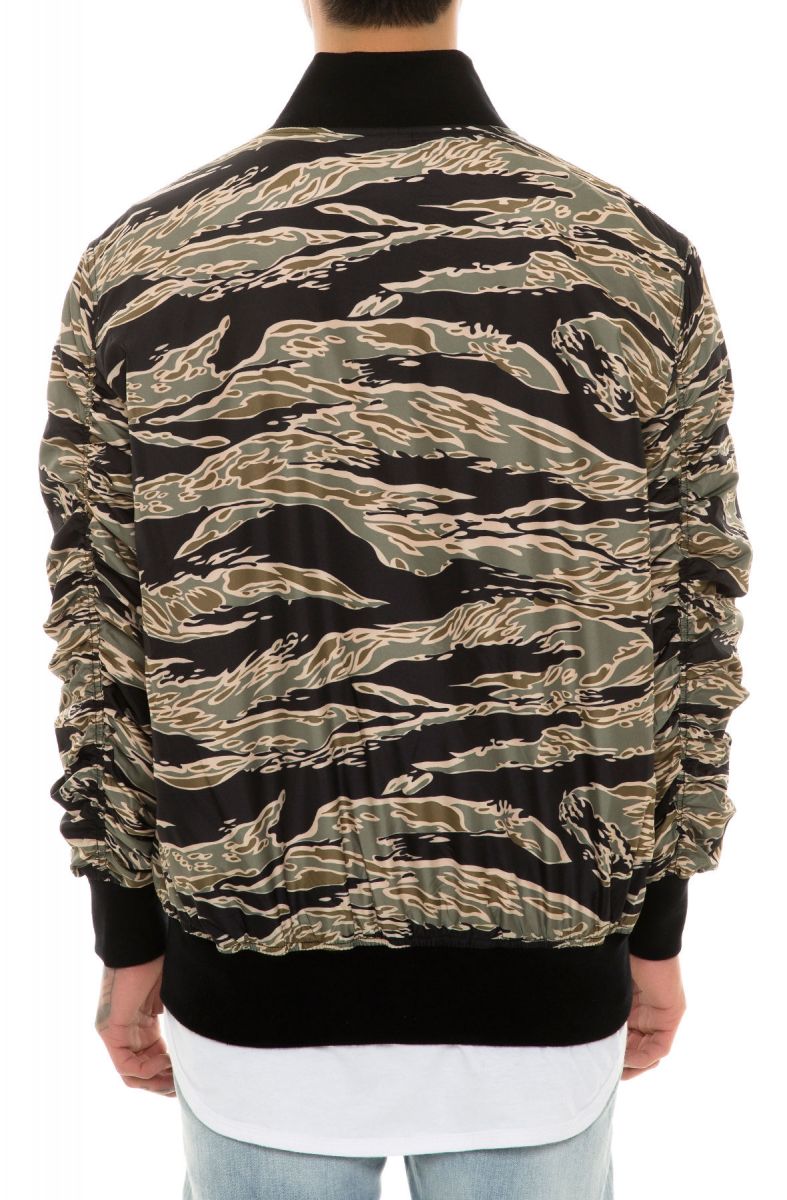 Black Scale Jacket Tiger Camo MA1 Camo