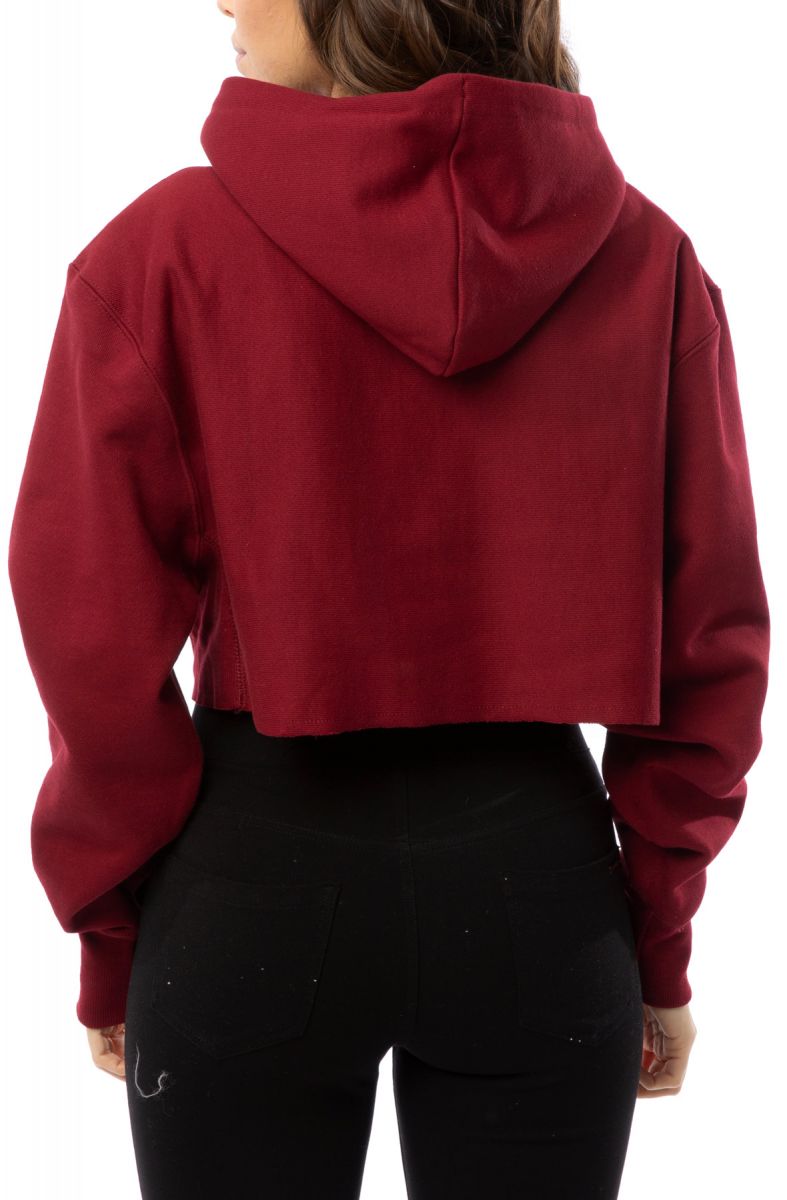 reverse weave cropped hoodie