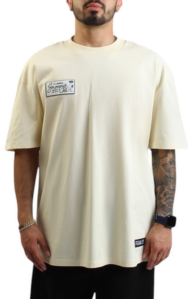 ホリデーカンパニー様 SASSAFRAS SEED BOMB SHIRT＋1/2 MAXIMA Peanuts Freeze Max Snoopy's Bakery and Cafe T-Shirt PN10354